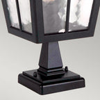 BL50M-BLACK Canterbury Outdoor 1 Light Pedestal Lantern Black