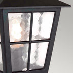 BL50M-BLACK Canterbury Outdoor 1 Light Pedestal Lantern Black