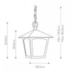 BL6B-BLACK York Outdoor 1 Light Porch Chain Lantern Black