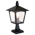 BL7-BLACK York Outdoor 1 Light Pedestal Lantern Black