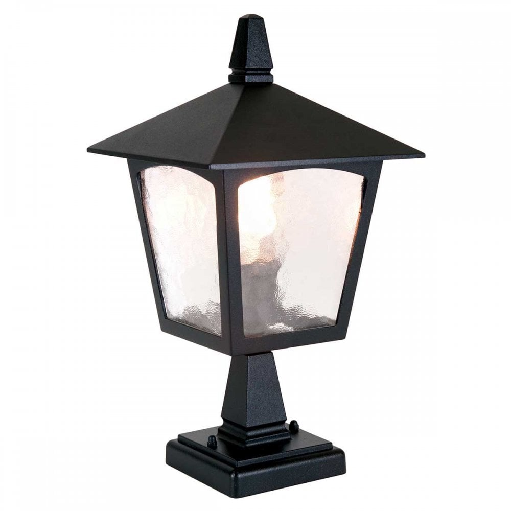 BL7-BLACK York Outdoor 1 Light Pedestal Lantern Black