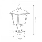 BL7-BLACK York Outdoor 1 Light Pedestal Lantern Black
