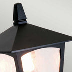 BL7-BLACK York Outdoor 1 Light Pedestal Lantern Black