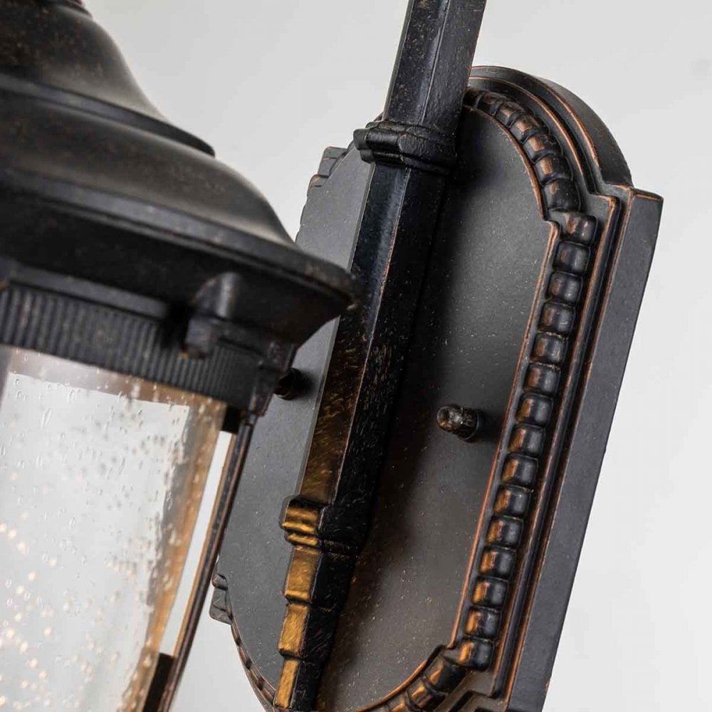 Cleveland Outdoor 1 Light Small Wall Lantern Weathered Bronze (S)