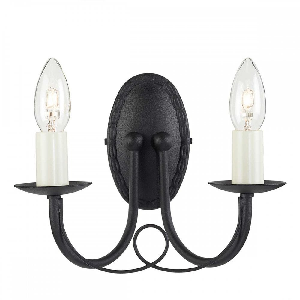 Minster 2 Light Wall  Light Black