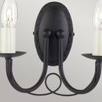 MN2-BLACK Minster 2 Light Wall Light Black