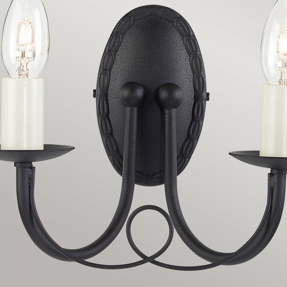 Minster 2 Light Wall  Light Black