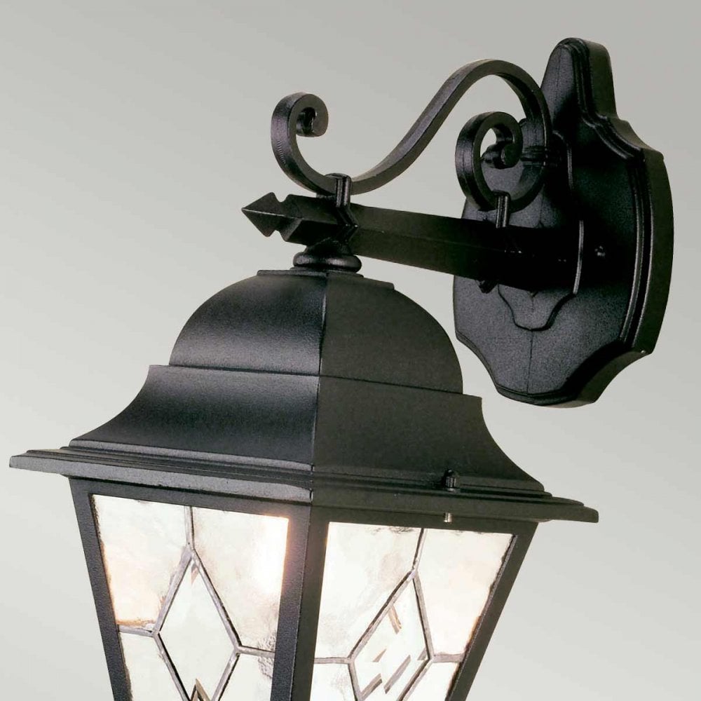 NR2-BLK Norfolk Outdoor 1 Light Down Wall Lantern Black