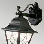 NR2-BLK Norfolk Outdoor 1 Light Down Wall Lantern Black