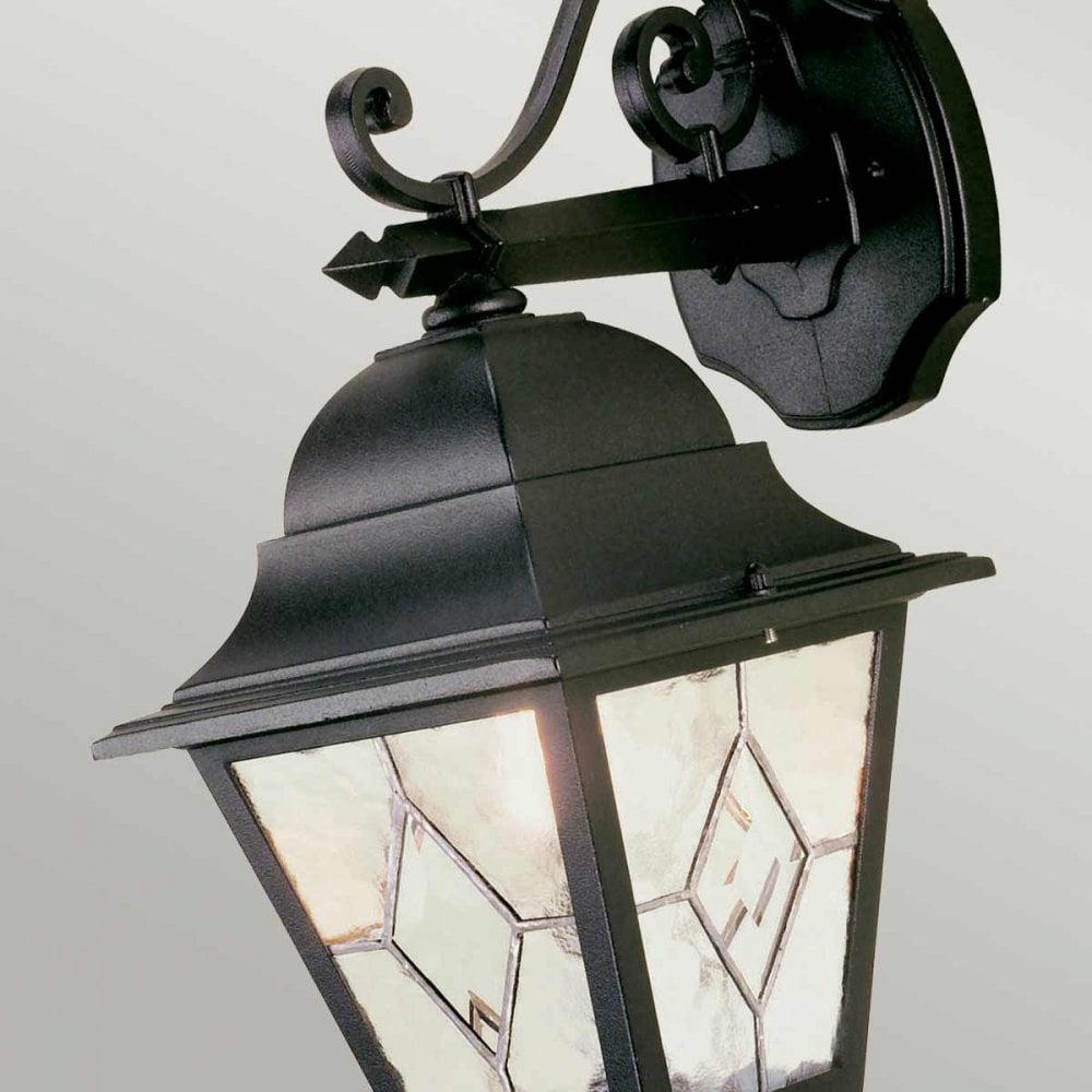 NR2-BLK Norfolk Outdoor 1 Light Down Wall Lantern Black