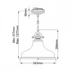 QZ-EMERY-P-M-IS Emery 1 Light Medium Pendant Imperial Silver