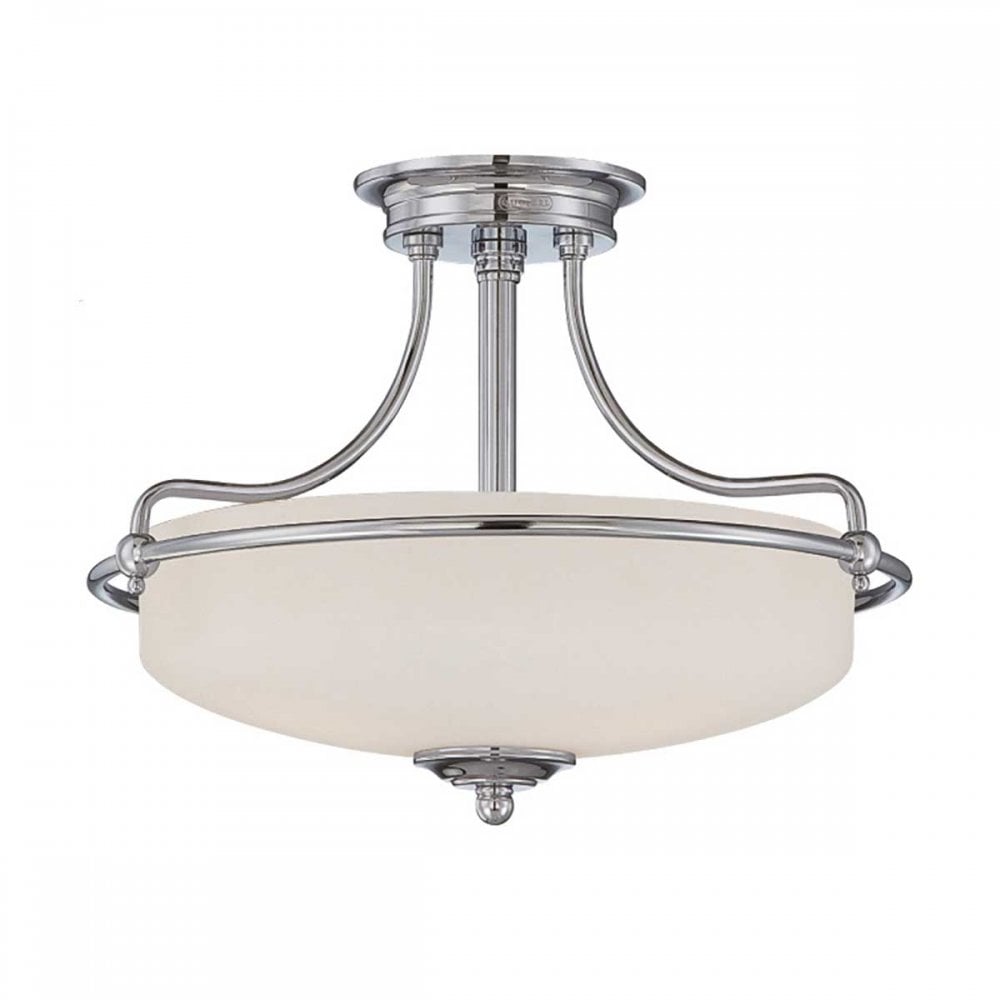 QZ-GRIFFIN-SFS-C Griffin 3 Light Semi-Flush Polished Chrome