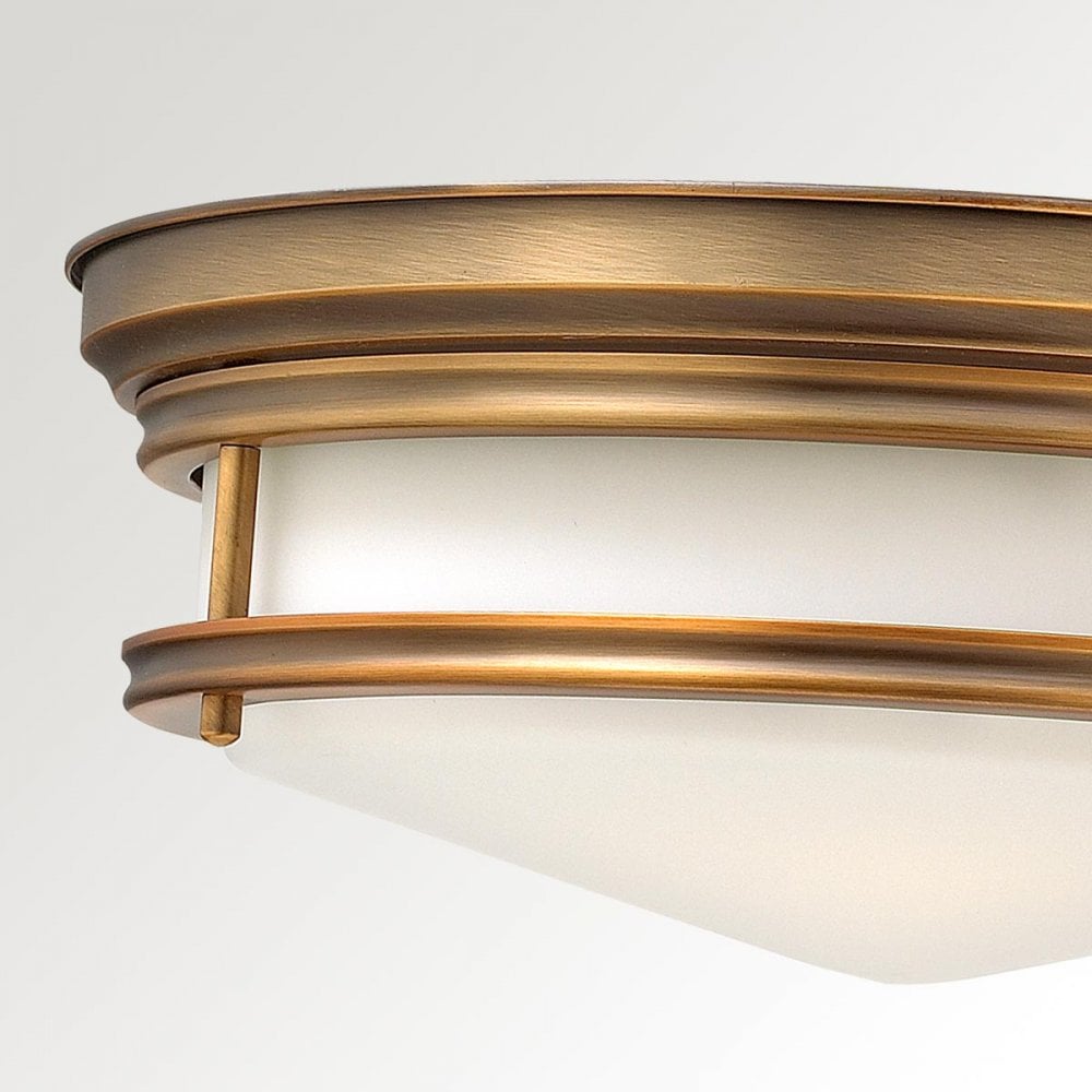 HK-HADLEY-F-BR Hadley 3 Light Flush Brushed Bronze