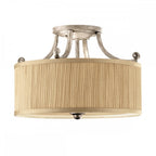 FE-ABBEY-SF Abbey 3 Light Semi-Flush Light Silver Sand