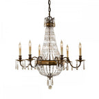FE-BELLINI6 Bellini 6 Light Chandelier Oxidized Bronze/British Bronze