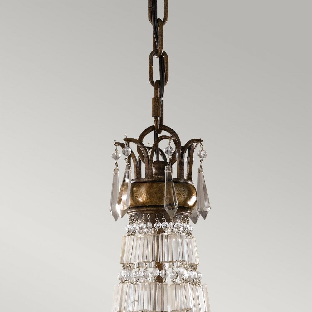 FE-BELLINI6 Bellini 6 Light Chandelier Oxidized Bronze/British Bronze