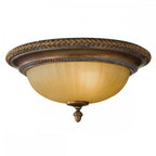 FE-KELHAM-HALL-F Kelham Hall 2 Light Flush Firenze Gold/British Bronze
