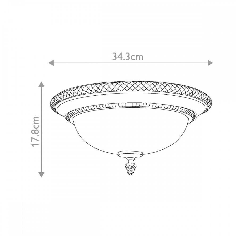 FE-KELHAM-HALL-F Kelham Hall 2 Light Flush Firenze Gold/British Bronze