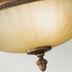 FE-KELHAM-HALL-F Kelham Hall 2 Light Flush Firenze Gold/British Bronze