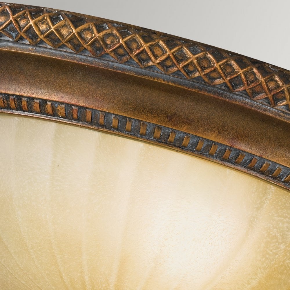 FE-KELHAM-HALL-F Kelham Hall 2 Light Flush Firenze Gold/British Bronze