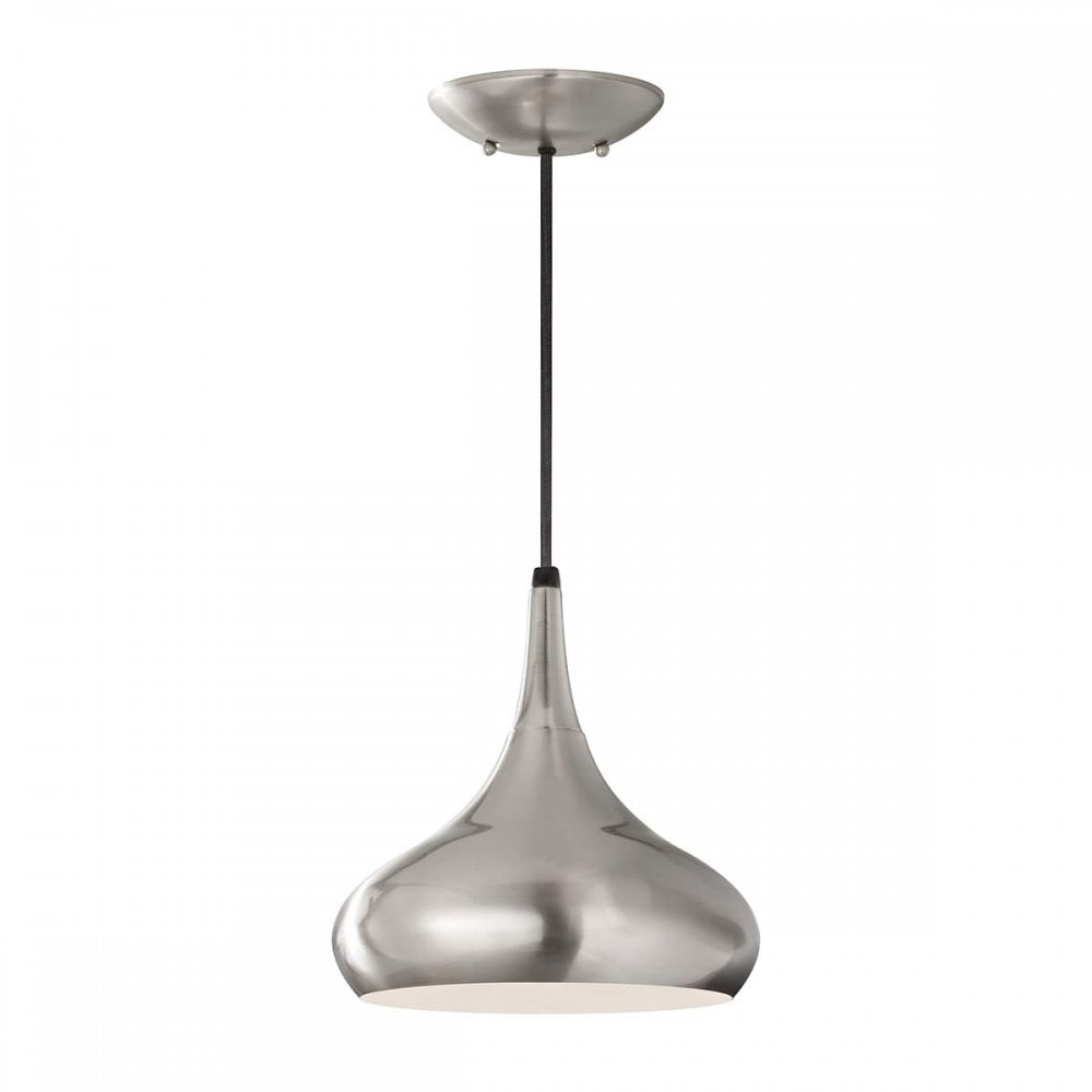 Beso 1 Light Medium Pendant Brushed Steel (S)