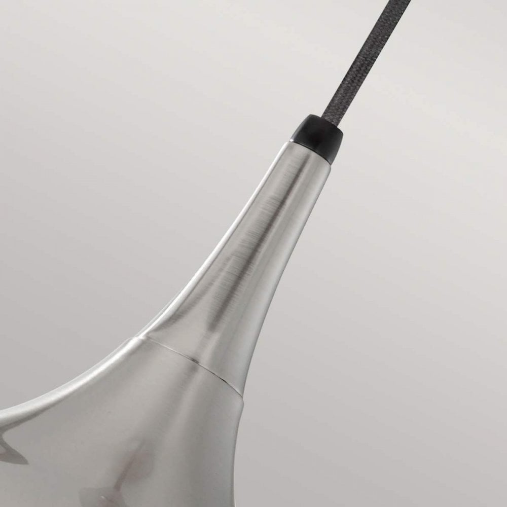 Beso 1 Light Medium Pendant Brushed Steel (S)