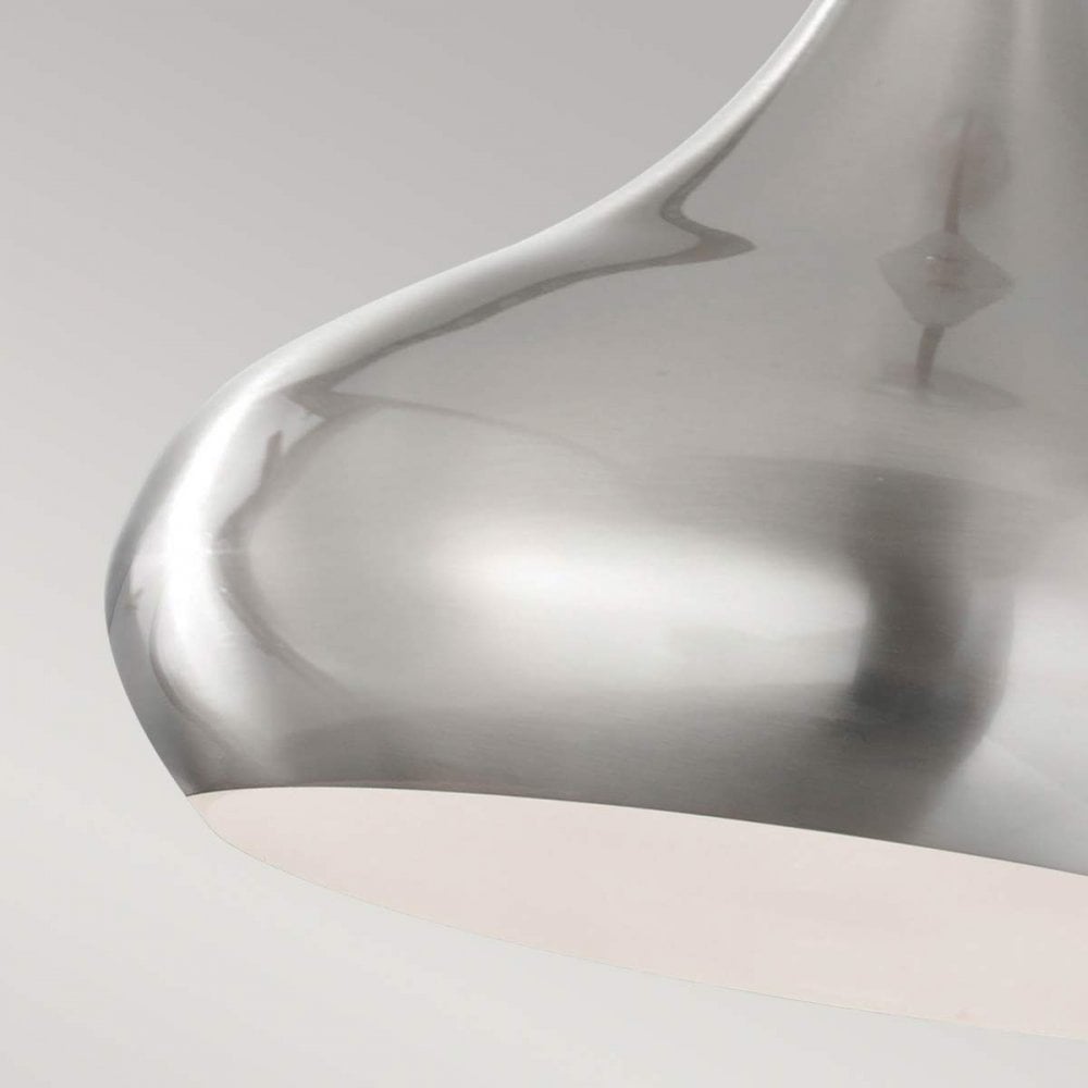 Beso 1 Light Medium Pendant Brushed Steel (S)
