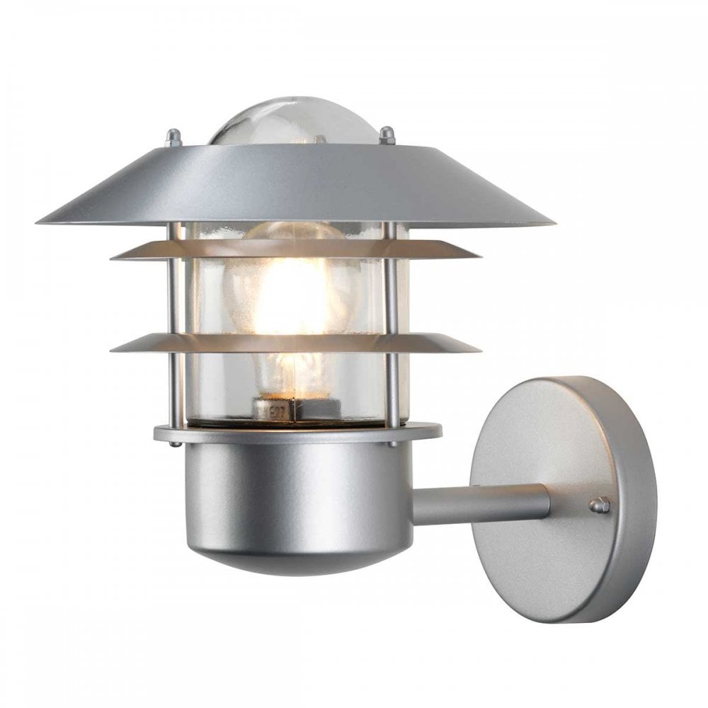 HELSINGOR Helsingor Outdoor 1 Light Wall Lantern Silver