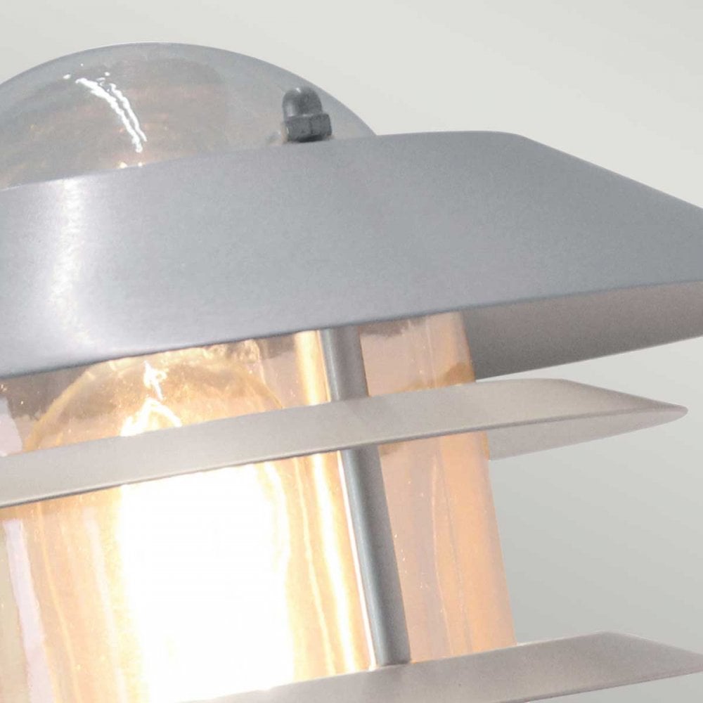 HELSINGOR Helsingor Outdoor 1 Light Wall Lantern Silver