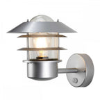 HELSINGOR-PIR Helsingor Outdoor 1 Light PIR Wall Lantern Silver
