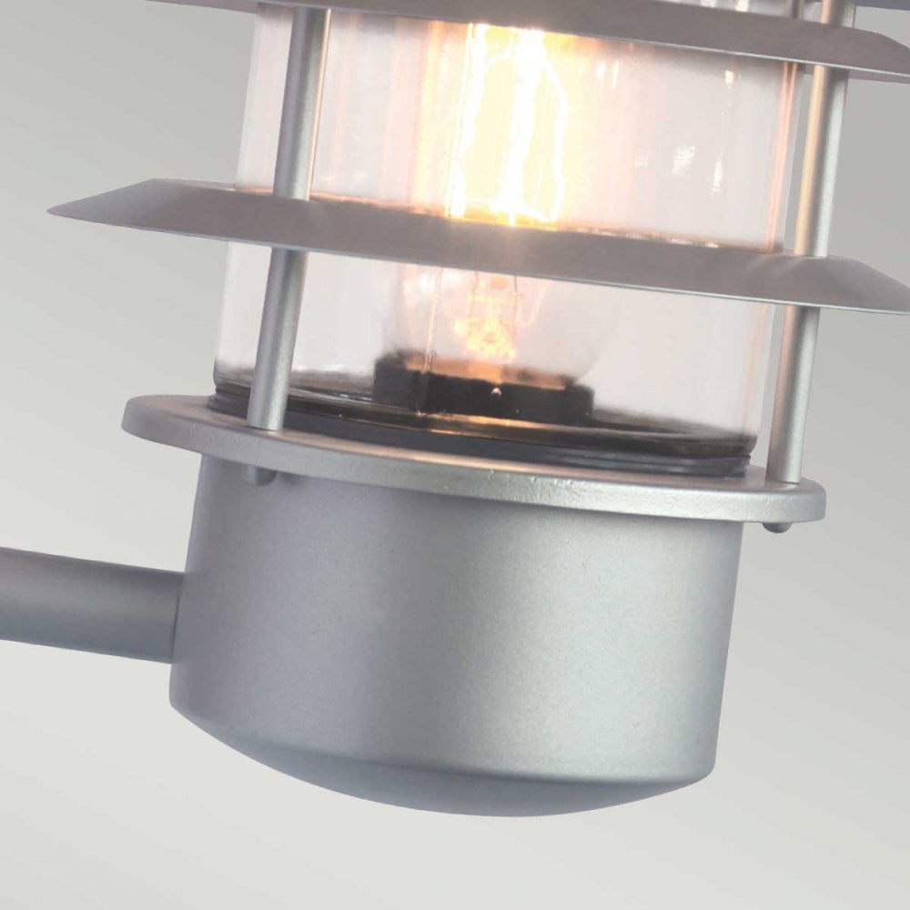 HELSINGOR-PIR Helsingor Outdoor 1 Light PIR Wall Lantern Silver