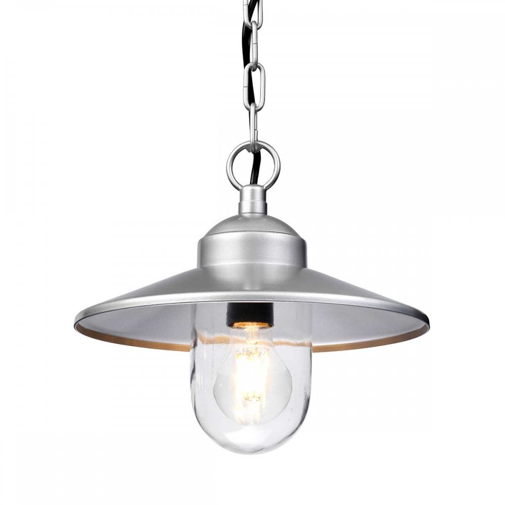 KLAMPENBORG8 Klampenborg Outdoor 1 Light Chain Lantern Silver (S)