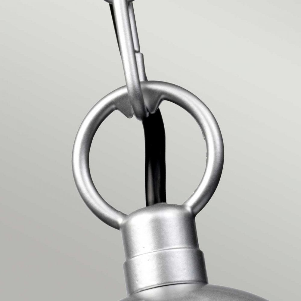 KLAMPENBORG8 Klampenborg Outdoor 1 Light Chain Lantern Silver (S)