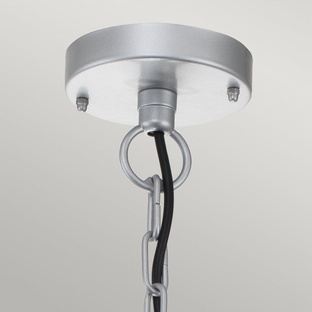 KLAMPENBORG8 Klampenborg Outdoor 1 Light Chain Lantern Silver (S)