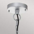 KLAMPENBORG8 Klampenborg Outdoor 1 Light Chain Lantern Silver (S)