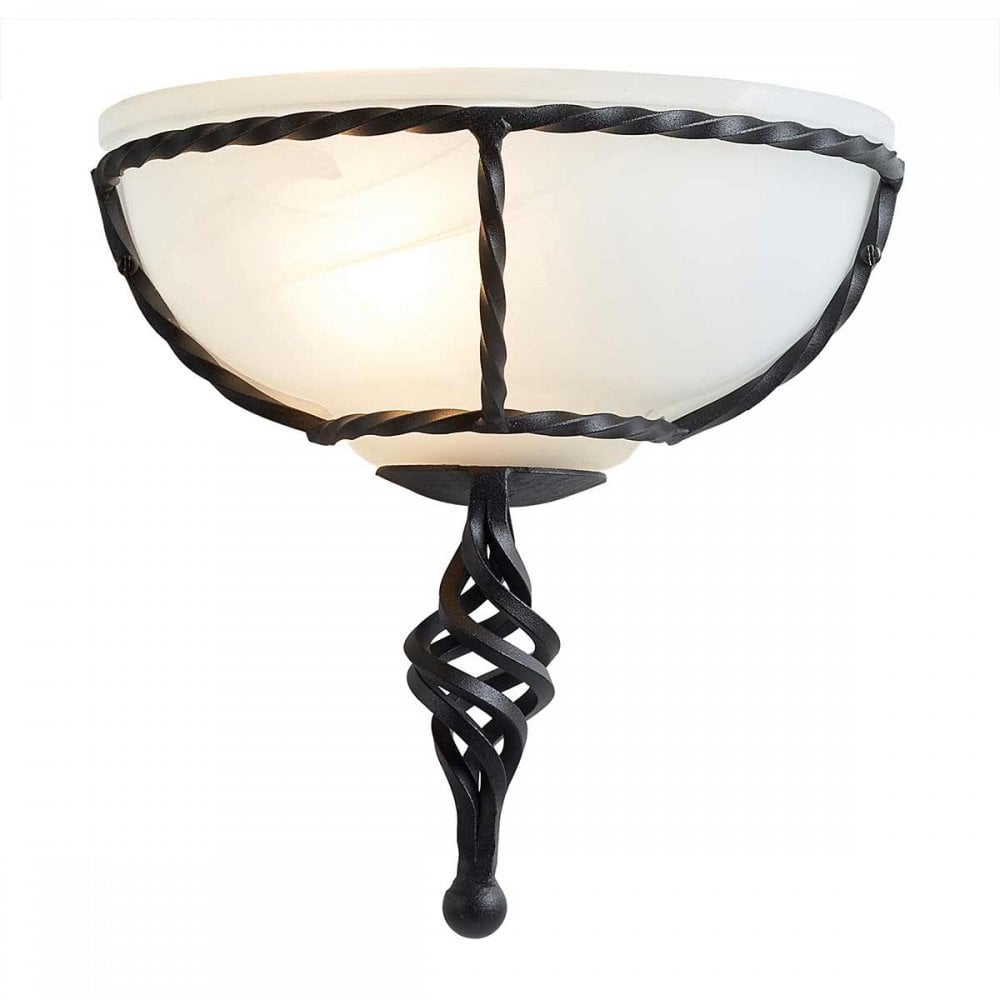 PB-WU-BLACK Pembroke 1 Light Wall Uplighter Black