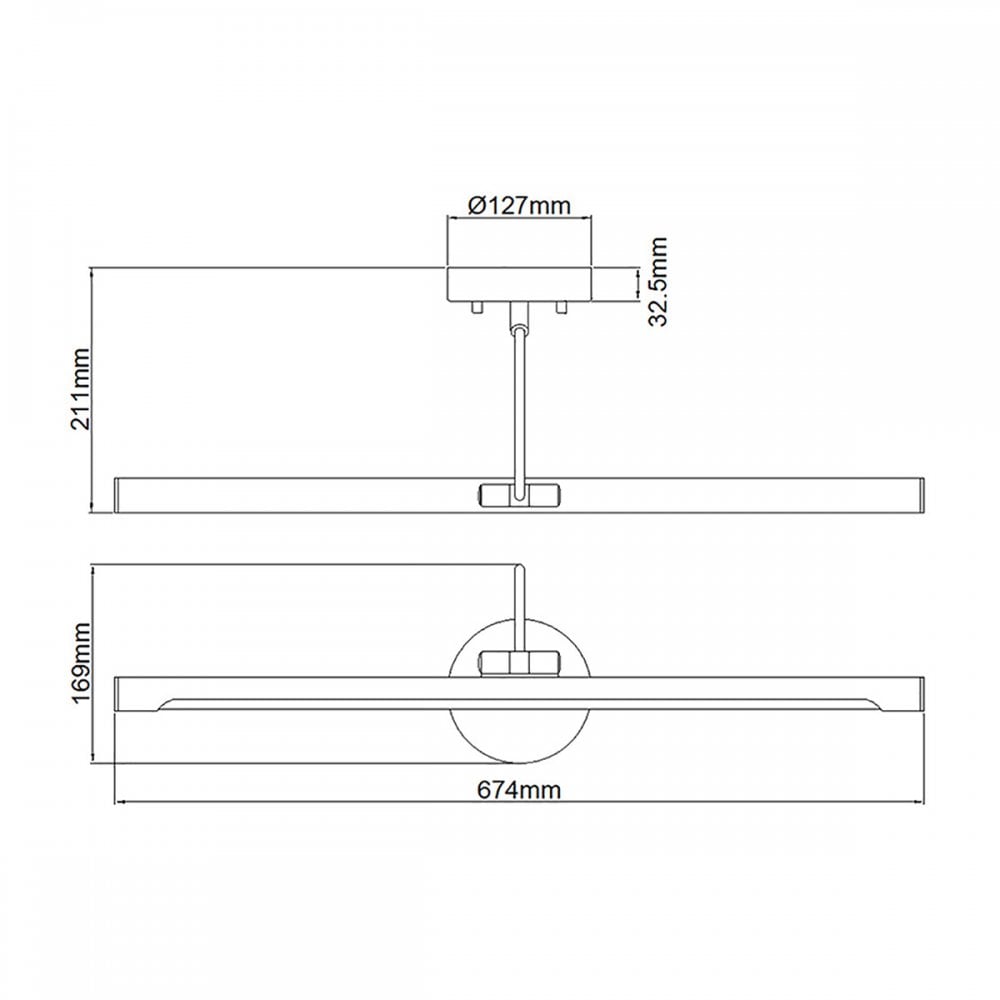 ALTON-PL-L-BLK Alton 1 Light Large LED Picture Light Black