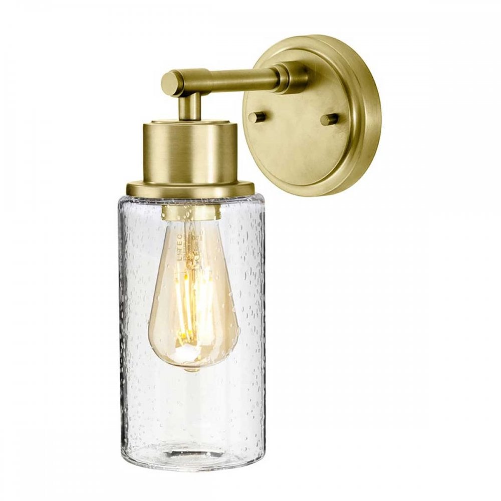 BATH-MORVAH1-BB Morvah Bathroom 1 Light Wall Light Brushed Brass