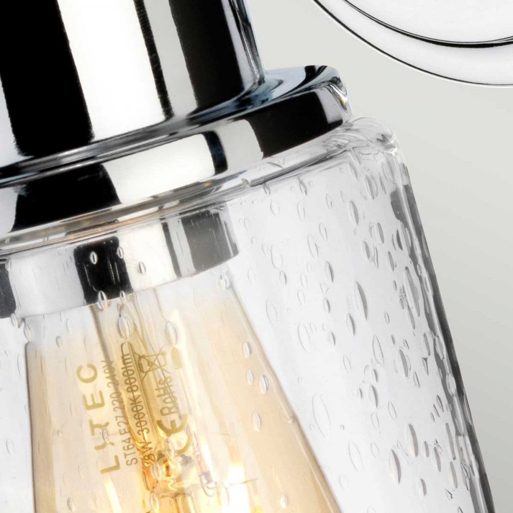 BATH-MORVAH1-PC Morvah Bathroom 1 Light Wall Light Polished Chrome