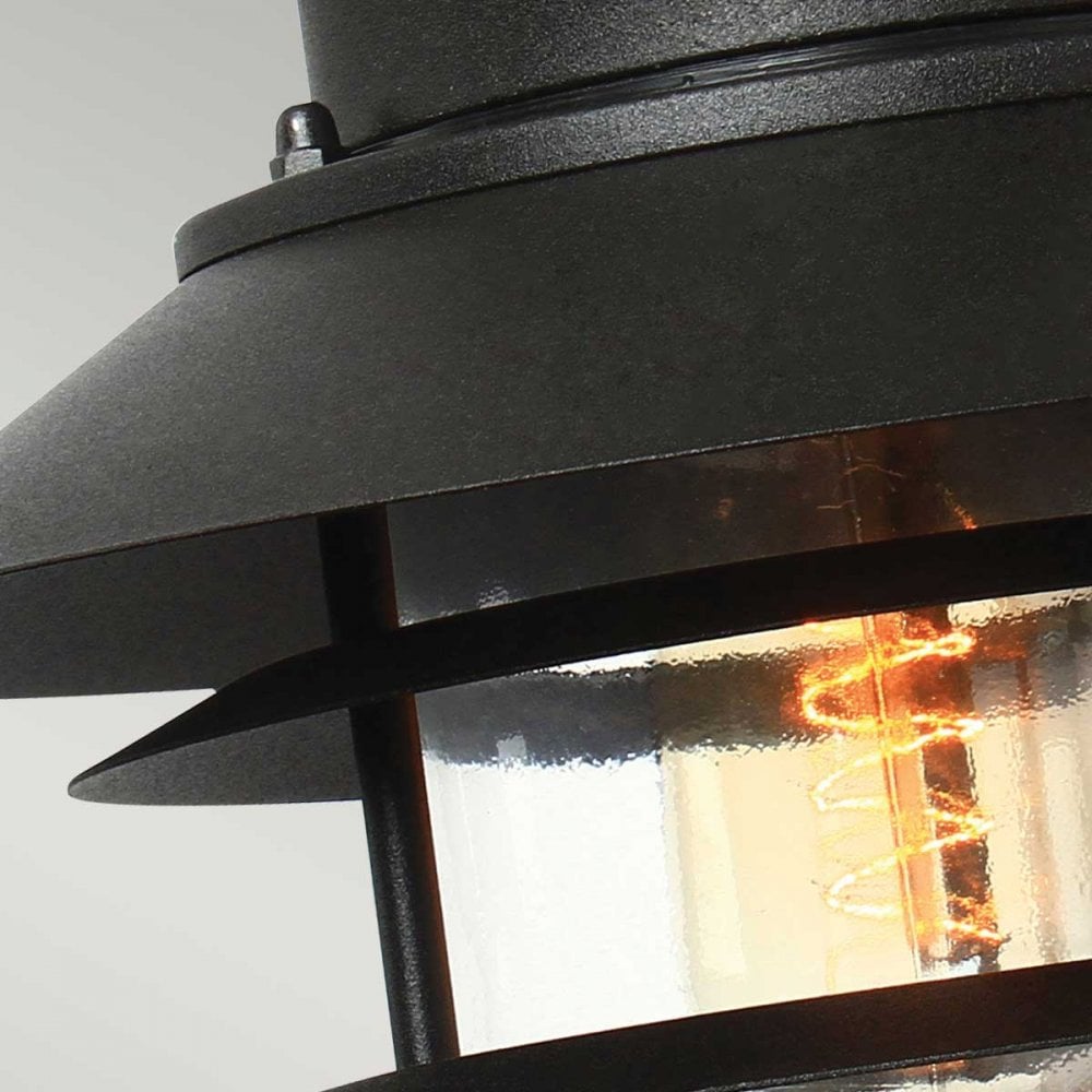 COPENHAGEN-BK Copenhagen Outdoor 1 Light Wall Lantern Black
