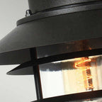 COPENHAGEN-BK Copenhagen Outdoor 1 Light Wall Lantern Black