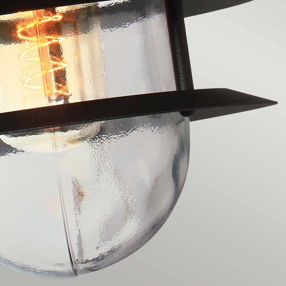 COPENHAGEN-BK Copenhagen Outdoor 1 Light Wall Lantern Black