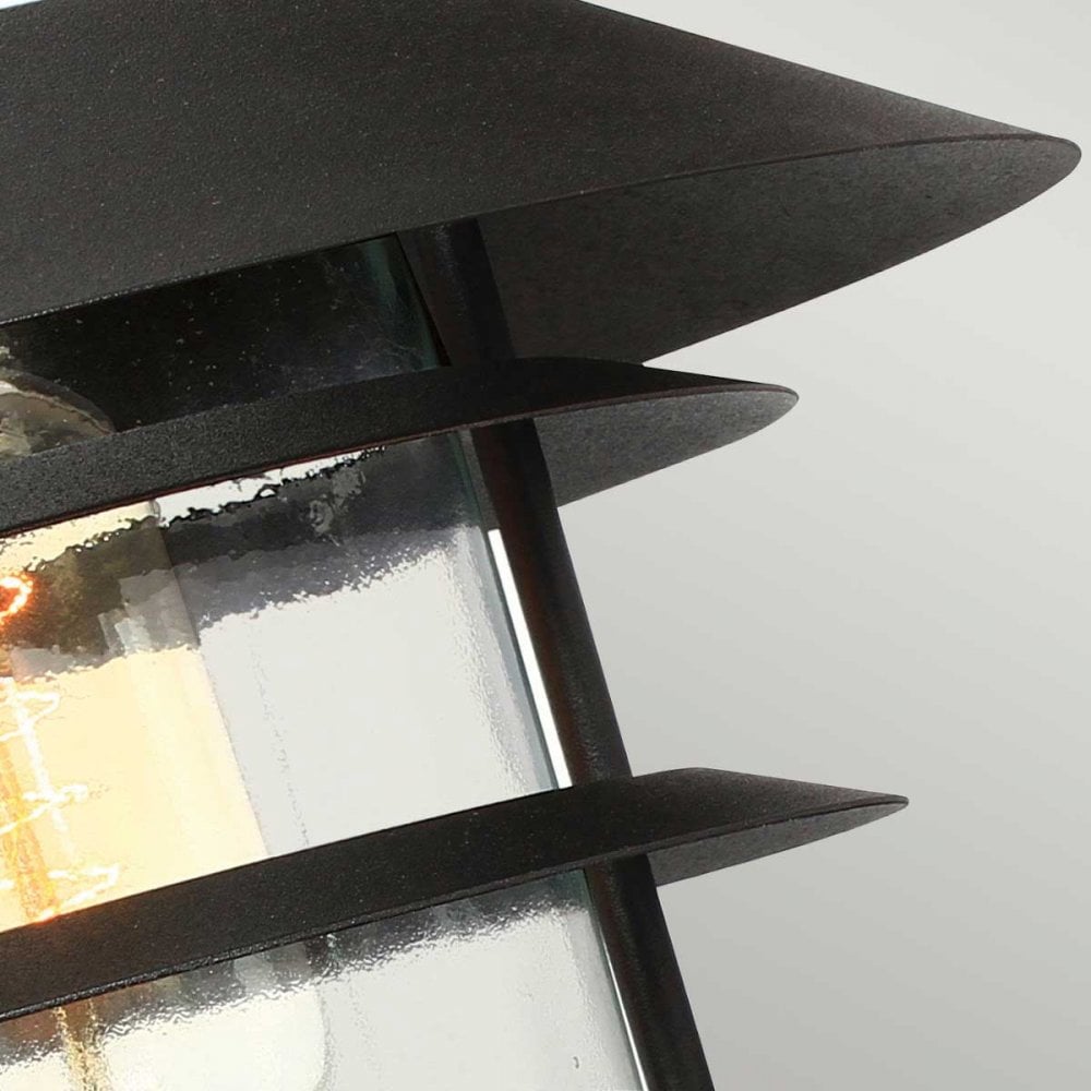 HELSINGOR-BK Helsingor Outdoor 1 Light Wall Lantern Black