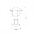 HELSINGOR-PED-BK Helsingor Outdoor 1 Light Pedestal Lantern Black (S)