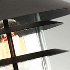 HELSINGOR-PED-BK Helsingor Outdoor 1 Light Pedestal Lantern Black (S)