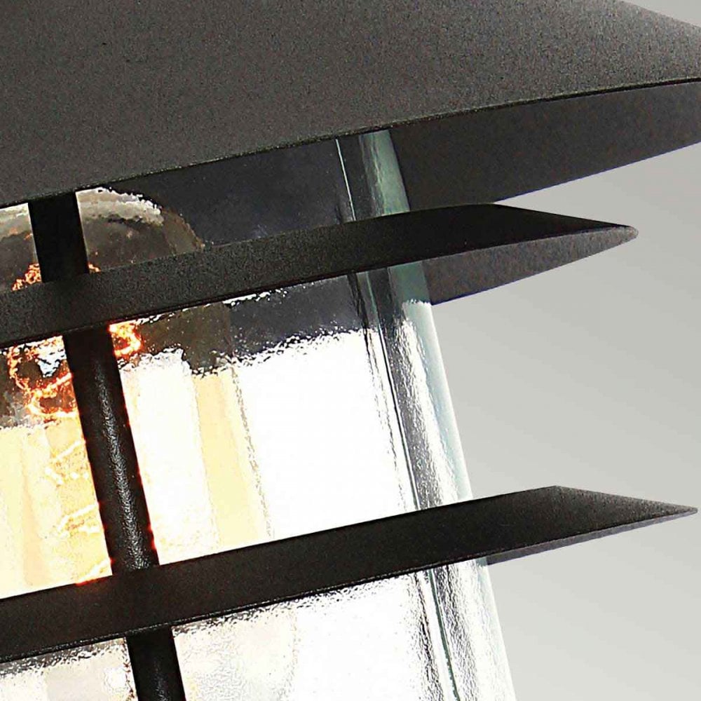 Outdoor 1 Light Pedestal Lantern Black