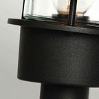 HELSINGOR-PED-BK Helsingor Outdoor 1 Light Pedestal Lantern Black (S)