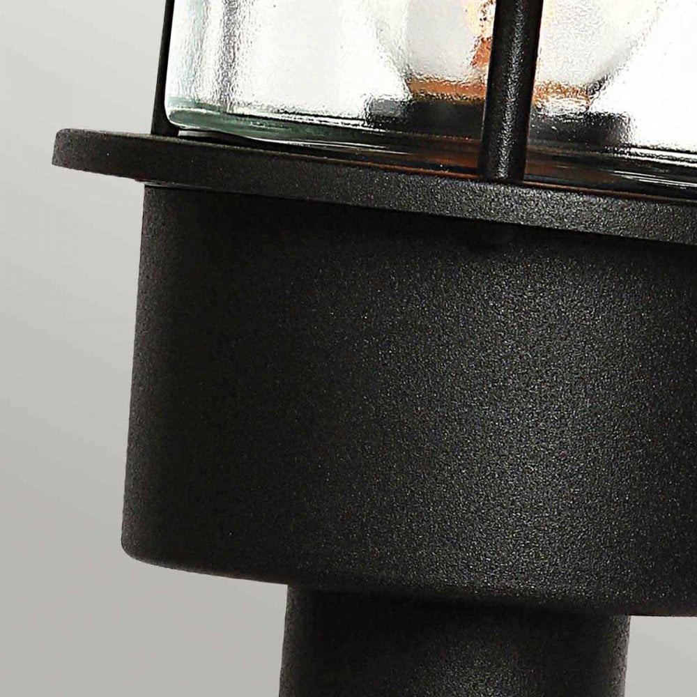 Outdoor 1 Light Pedestal Lantern Black