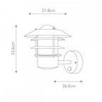 HELSINGOR-PIR-BK Helsingor Outdoor 1 Light PIR Wall Lantern Black