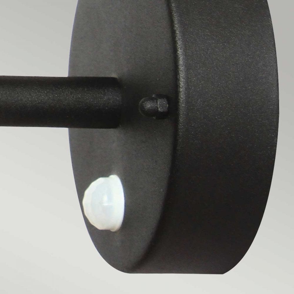Outdoor 1 Light PIR Wall Lantern Black